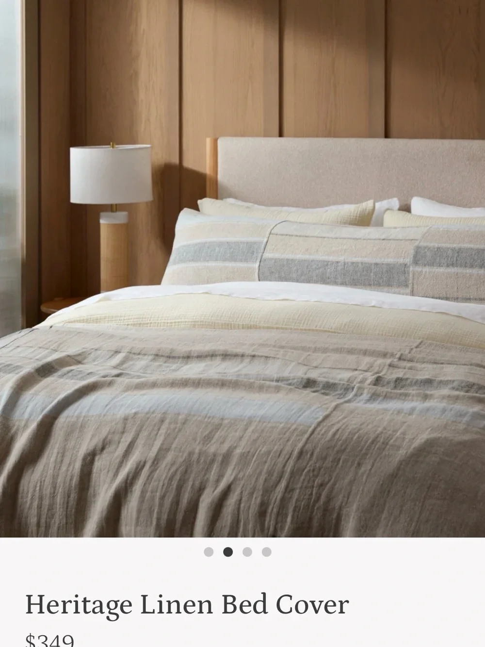 NWT Parachute Linen Heritage Linen Bed Cover $349 MSRP
